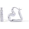 imagePAVOI 14K Gold Plated Bold Chunky Dupe Heart Hoop Earrings for Women  Gold Earring PairHeart