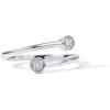 imagePAVOI 14K Gold Plated CZ Bypass Ring  Simulated Diamond BTY Ring  Stacking Rings for WomenWhite Gold