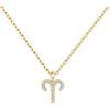 imagePAVOI 14K Gold Plated Cubic Zirconia Astrology Necklaces for Women  Zodiac Pendant Jewelry Gifts  Zodiac Sign Pendant NecklacesAries