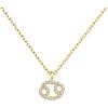 imagePAVOI 14K Gold Plated Cubic Zirconia Astrology Necklaces for Women  Zodiac Pendant Jewelry Gifts  Zodiac Sign Pendant NecklacesCancer