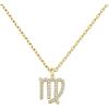 imagePAVOI 14K Gold Plated Cubic Zirconia Astrology Necklaces for Women  Zodiac Pendant Jewelry Gifts  Zodiac Sign Pendant NecklacesVirgo