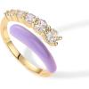 Yellow Gold - Purple Enamel