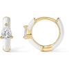 Yellow Gold - White Enamel