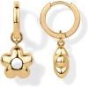 imagePAVOI 14K Gold Plated Sterling Silver Posts Charm Huggie Earrings for Women  Lightweight Love Heart Moon Flower Star Drop Dangle Huggie Charm EarringYellow Gold