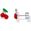 imagePAVOI 14K Gold Plated Sterling Silver Posts Enamel Flatback Stud Earrings for Women  Colored Chili Pepper Strawberry Peach Cherry Emoji Screwback Earrings  Dainty Helix Cartilage Piercing JewelryCherry