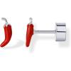 imagePAVOI 14K Gold Plated Sterling Silver Posts Enamel Flatback Stud Earrings for Women  Colored Chili Pepper Strawberry Peach Cherry Emoji Screwback Earrings  Dainty Helix Cartilage Piercing JewelryChili Pepper