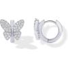 imagePAVOI 14K Gold Plated Sterling Silver Posts Small Huggie Hoop Earrings for Women  Trendy Celestial North Star Butterfly Heart Hoop Earrings  Cubic Zirconia Cute Gold Motif JewelryButterfly