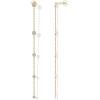 imagePAVOI 14K Gold Plated Sterling Silver Posts Station Linear Dangle Earrings for Women  Simulated Diamond Chain Drop EarringsYellow Gold
