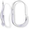 imagePAVOI 14K Gold Plated Sterling Silver Posts Wavy Infinity Hoops  Lightweight Twisted Earrings  Wave Thin Endless Hoop Earrings for WomenWhite Gold