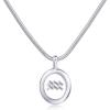 imagePAVOI 14K Gold Plated Unique Floating Astrology Pendant Necklace for Women  Horoscope Charm Necklace  Dainty Zodiac GiftsWhite Gold