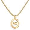imagePAVOI 14K Gold Plated Unique Floating Astrology Pendant Necklace for Women  Horoscope Charm Necklace  Dainty Zodiac GiftsYellow Gold