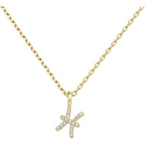 imagePAVOI 14K Gold Plated Cubic Zirconia Astrology Necklaces for Women  Zodiac Pendant Jewelry Gifts  Zodiac Sign Pendant NecklacesPisces