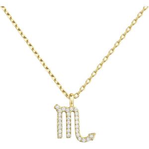 imagePAVOI 14K Gold Plated Cubic Zirconia Astrology Necklaces for Women  Zodiac Pendant Jewelry Gifts  Zodiac Sign Pendant NecklacesScorpio