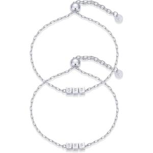imagePAVOI 14K Gold Plated Friendship Matching Adjustable Bracelets for Women  Gold Best Friends Bracelet Set  BFF ILYSM Bracelet PackBFF