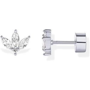 imagePAVOI 14K Gold Plated Sterling Silver Posts Mini Stud Flat Back Earrings for Women  Helix Cartilage Piercing Jewelry  Dainty Pearl Star Cluster Cubic Zirconia Lotus Climber Screw BacksLotus Stud