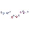 imagePAVOI 14K Gold Plated 925 Sterling Silver Post Colored Cubic Zirconia Flatback Earrings for Women  Small Cartilage Stud Earring  Helix Piercing JewelryPink