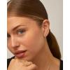 imagePAVOI 14K Gold Plated 925 Sterling Silver Post Colored Cubic Zirconia Flatback Earrings for Women  Small Cartilage Stud Earring  Helix Piercing JewelryPink