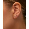 imagePAVOI 14K Gold Plated 925 Sterling Silver Post Colored Cubic Zirconia Flatback Earrings for Women  Small Cartilage Stud Earring  Helix Piercing JewelryBlue