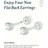 imagePAVOI 14K Gold Plated 925 Sterling Silver Post Colored Cubic Zirconia Flatback Earrings for Women  Small Cartilage Stud Earring  Helix Piercing JewelryPink