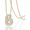 imagePAVOI 14K Gold Plated Cubic Zirconia Bubble Letter Initial Necklaces for Women  Gold Balloon Necklace Letter  Chunky Pendant NecklacesB