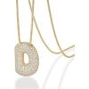 imagePAVOI 14K Gold Plated Cubic Zirconia Bubble Letter Initial Necklaces for Women  Gold Balloon Necklace Letter  Chunky Pendant NecklacesD