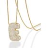 imagePAVOI 14K Gold Plated Cubic Zirconia Bubble Letter Initial Necklaces for Women  Gold Balloon Necklace Letter  Chunky Pendant NecklacesE