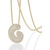 imagePAVOI 14K Gold Plated Cubic Zirconia Bubble Letter Initial Necklaces for Women  Gold Balloon Necklace Letter  Chunky Pendant NecklacesG