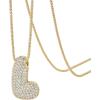 imagePAVOI 14K Gold Plated Cubic Zirconia Bubble Letter Initial Necklaces for Women  Gold Balloon Necklace Letter  Chunky Pendant NecklacesL