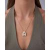 imagePAVOI 14K Gold Plated Cubic Zirconia Bubble Letter Initial Necklaces for Women  Gold Balloon Necklace Letter  Chunky Pendant NecklacesM