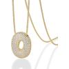 imagePAVOI 14K Gold Plated Cubic Zirconia Bubble Letter Initial Necklaces for Women  Gold Balloon Necklace Letter  Chunky Pendant NecklacesO