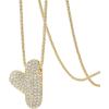 imagePAVOI 14K Gold Plated Cubic Zirconia Bubble Letter Initial Necklaces for Women  Gold Balloon Necklace Letter  Chunky Pendant NecklacesY