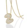 imagePAVOI 14K Gold Plated Cubic Zirconia Bubble Letter Initial Necklaces for Women  Gold Balloon Necklace Letter  Chunky Pendant NecklacesZ