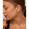 imagePAVOI 14K Gold Plated Delicate CZ Chain Earrings for Women  Double Piercing Dangle Chain Studs  Cubic Zirconia EarscapesYellow Gold