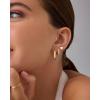 imagePAVOI 14K Gold Plated Double Sided Star and Heart Flat Back Stud Earrings for Women with Cubic Zirconia  Celestial Earring Screw Back PairHeart