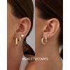 imagePAVOI 14K Gold Plated Double Sided Star and Heart Flat Back Stud Earrings for Women with Cubic Zirconia  Celestial Earring Screw Back PairHeart