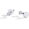 imagePAVOI 14K Gold Plated Double Sided Star and Heart Flat Back Stud Earrings for Women with Cubic Zirconia  Celestial Earring Screw Back PairHeart