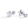imagePAVOI 14K Gold Plated Double Sided Star and Heart Flat Back Stud Earrings for Women with Cubic Zirconia  Celestial Earring Screw Back PairStar