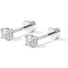 imagePAVOI 14K Gold Plated Solid 925 Sterling Silver Post Cubic Zirconia Stud Flat Back Earrings for Women  Cartilage Earring  Helix Piercing Jewelry  Small Stud Earrings for WomenWhite Gold