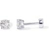 imagePAVOI 14K Gold Plated Solid 925 Sterling Silver Post Cubic Zirconia Stud Flat Back Earrings for Women  Cartilage Earring  Helix Piercing Jewelry  Small Stud Earrings for WomenWhite Gold