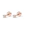 imagePAVOI 14K Gold Plated Solid 925 Sterling Silver Post Cubic Zirconia Stud Flat Back Earrings for Women  Cartilage Earring  Helix Piercing Jewelry  Small Stud Earrings for WomenRose Gold