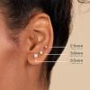 imagePAVOI 14K Gold Plated Solid 925 Sterling Silver Post Cubic Zirconia Stud Flat Back Earrings for Women  Cartilage Earring  Helix Piercing Jewelry  Small Stud Earrings for WomenWhite Gold