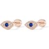 imagePAVOI 14K Gold Plated Solid 925 Sterling Silver Post Flat Back Stud Earrings for Women  Cartilage Helix Piercing  Cubic Zirconia EarringsRose Gold