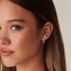 imagePAVOI 14K Gold Plated Solid 925 Sterling Silver Post Flat Back Stud Earrings for Women  Cartilage Helix Piercing  Cubic Zirconia EarringsRose Gold