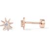 imagePAVOI 14K Gold Plated Solid 925 Sterling Silver Post Flat Back Stud Earrings for Women  Cartilage Helix Piercing  Cubic Zirconia EarringsRose Gold