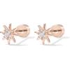 imagePAVOI 14K Gold Plated Solid 925 Sterling Silver Post Flat Back Stud Earrings for Women  Cartilage Helix Piercing  Cubic Zirconia EarringsRose Gold
