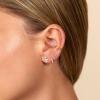 imagePAVOI 14K Gold Plated Solid 925 Sterling Silver Post Flat Back Stud Earrings for Women  Cartilage Helix Piercing  Cubic Zirconia EarringsRose Gold