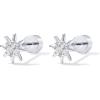 imagePAVOI 14K Gold Plated Solid 925 Sterling Silver Post Flat Back Stud Earrings for Women  Cartilage Helix Piercing  Cubic Zirconia EarringsWhite Gold