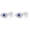 imagePAVOI 14K Gold Plated Solid 925 Sterling Silver Post Flat Back Stud Earrings for Women  Cartilage Helix Piercing  Cubic Zirconia EarringsWhite Gold