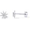 imagePAVOI 14K Gold Plated Solid 925 Sterling Silver Post Flat Back Stud Earrings for Women  Cartilage Helix Piercing  Cubic Zirconia EarringsWhite Gold