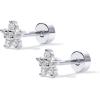 imagePAVOI 14K Gold Plated Solid 925 Sterling Silver Post Flat Back Stud Earrings for Women  Cartilage Helix Piercing  Cubic Zirconia EarringsWhite Gold